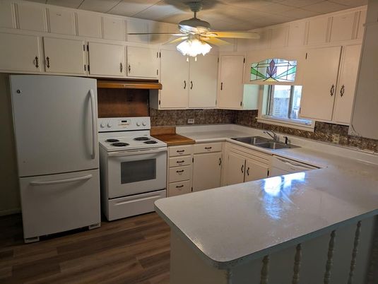 Interior, Kitchen, Wood Texture Flooring