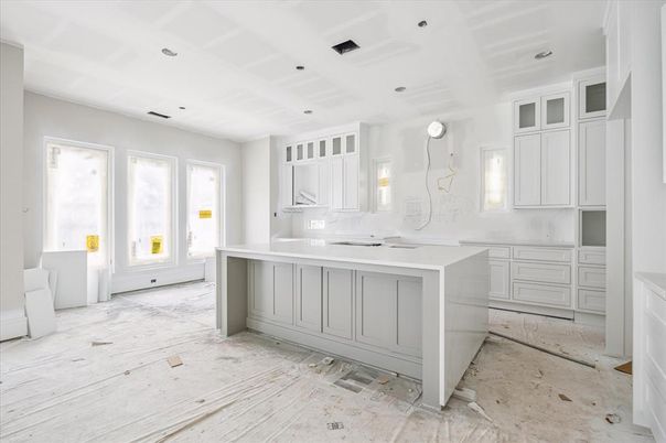 Interior, Kitchen, Marble Walls, Recessed Lighting
