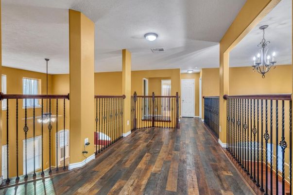 Chandelier, Interior, Wood Texture Flooring
