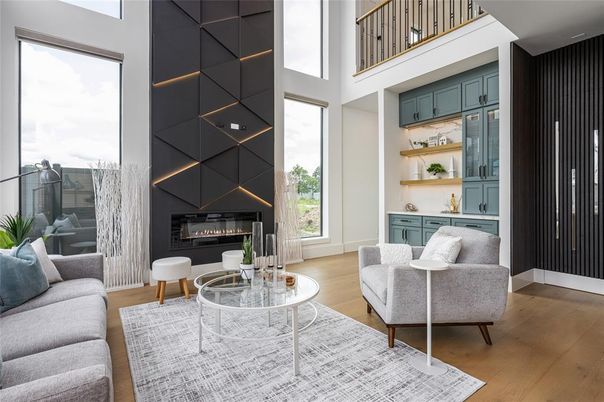 Fireplace, Interior, Living room, Wood Texture Flooring