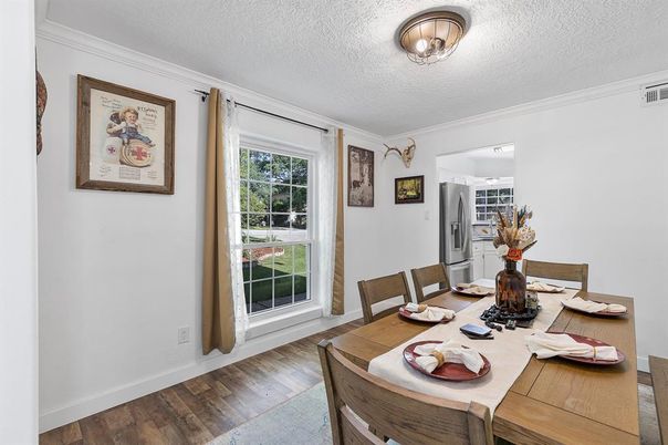 Dining room, Interior, Wood Texture Flooring
