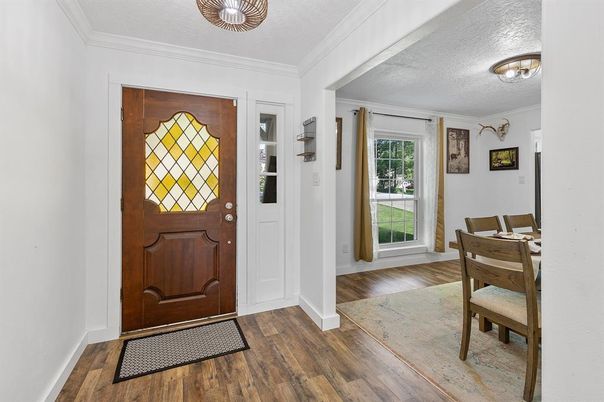 Dining room, Interior, Wood Texture Flooring
