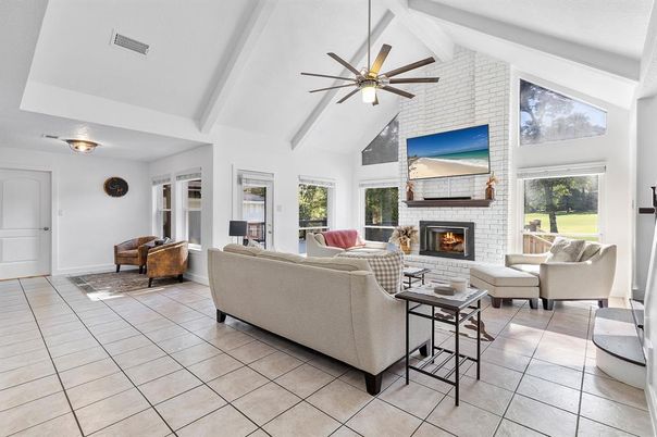 Fireplace, Interior, Living room, Stone Walls