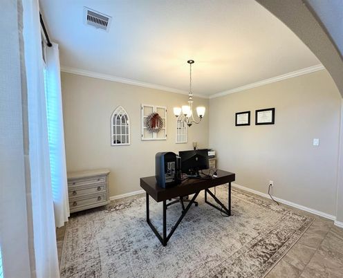 Chandelier, Home Office, Interior