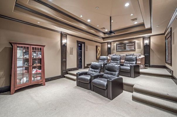 Home Theatre Room, Interior, Recessed Lighting, Theatre Room