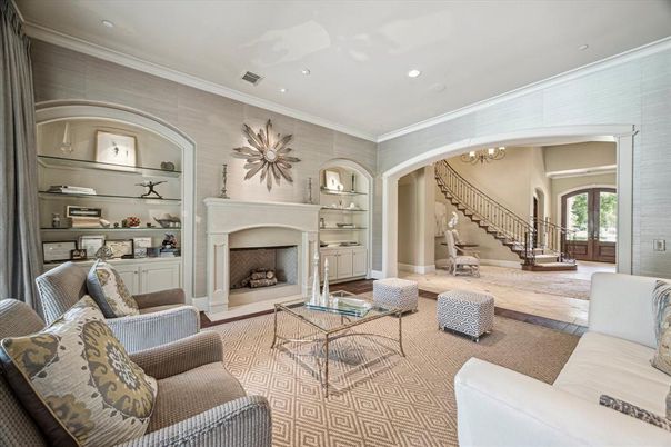 Fireplace, Interior, Living room, Recessed Lighting