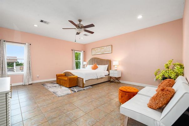 Bedroom, Interior, Recessed Lighting