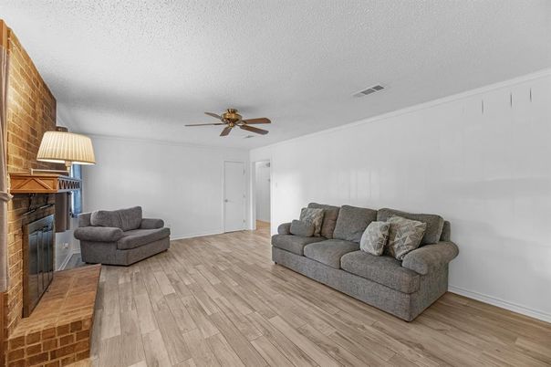 Fireplace, Interior, Wood Texture Flooring