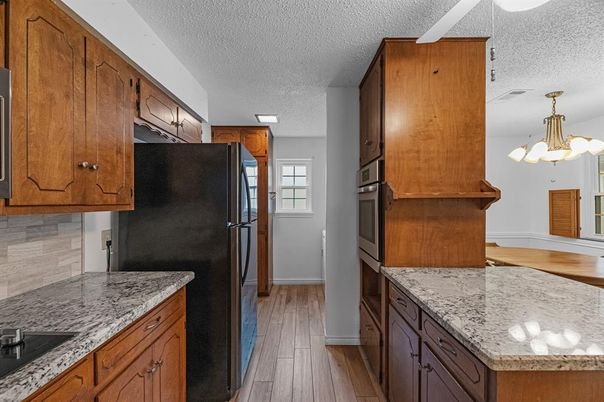 Interior, Kitchen, Pendant Lights, Wood Texture Flooring