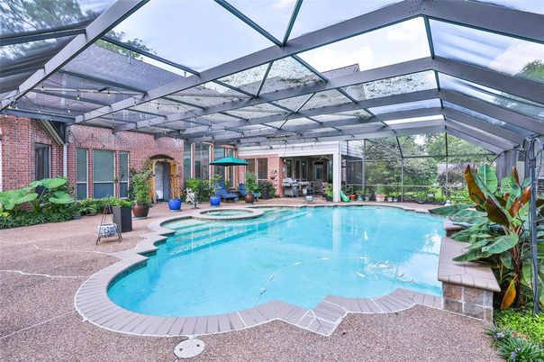 Glass Ceilings, Interior, Pool, Stone Walls, Sun Room