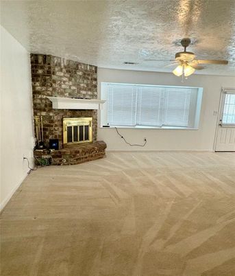 Empty room, Fireplace, Interior, Stone Walls