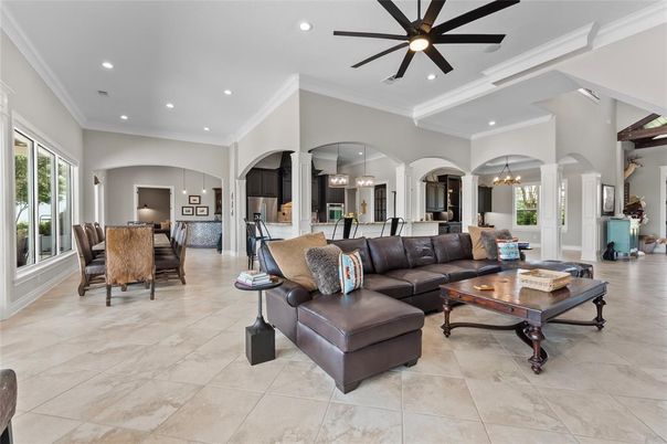 Chandelier, Dining room, Interior, Kitchen, Living room, Pendant Lights, Recessed Lighting