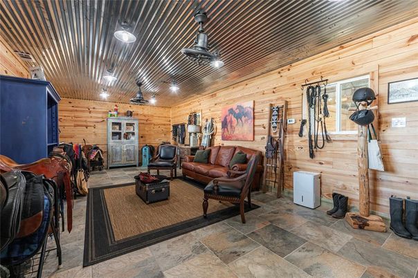 Interior, Living room, Wooden Walls