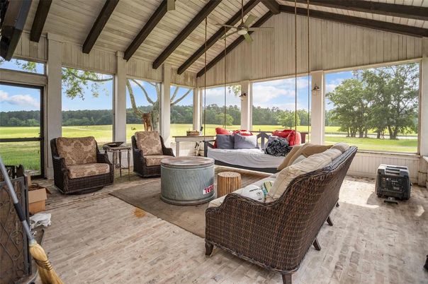 Interior, Living room, Sun Room, Wooden Beams, Wooden Ceilings, Wood Texture Flooring