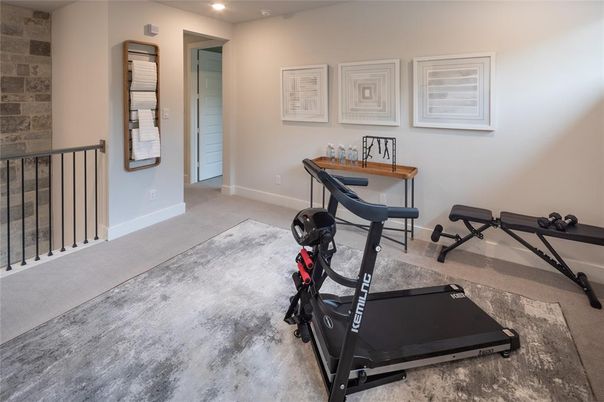 Fitness Equipment, Interior, Recessed Lighting, Stone Walls