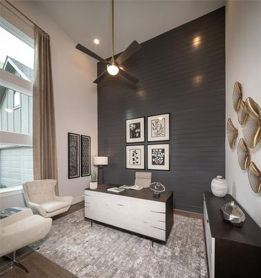 Home Office, Interior, Recessed Lighting