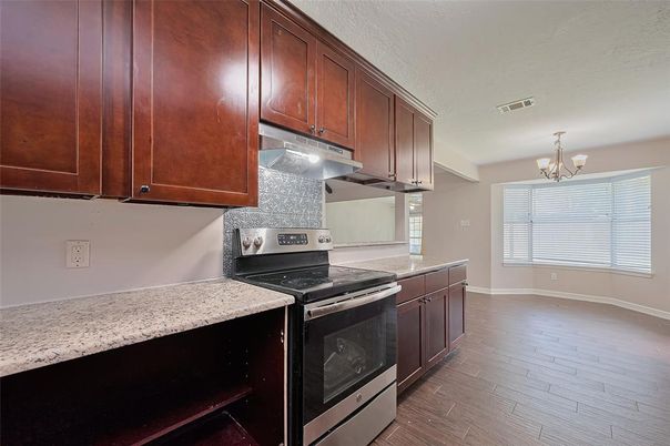 Chandelier, Interior, Kitchen, Wood Texture Flooring