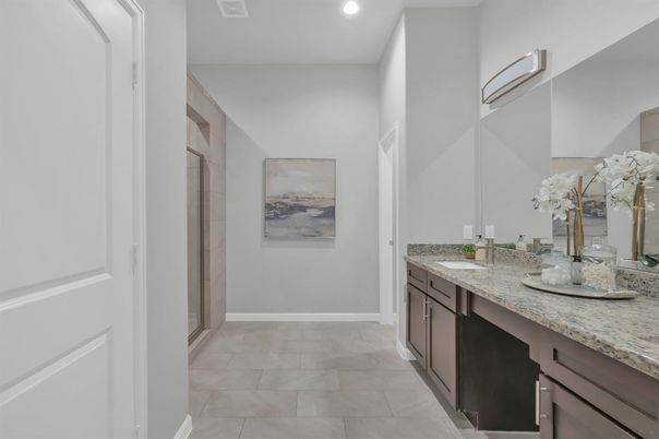 Bathroom, Dual Sink Vanities, Interior, Recessed Lighting