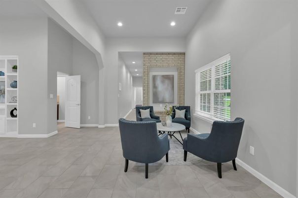 Interior, Living room, Recessed Lighting