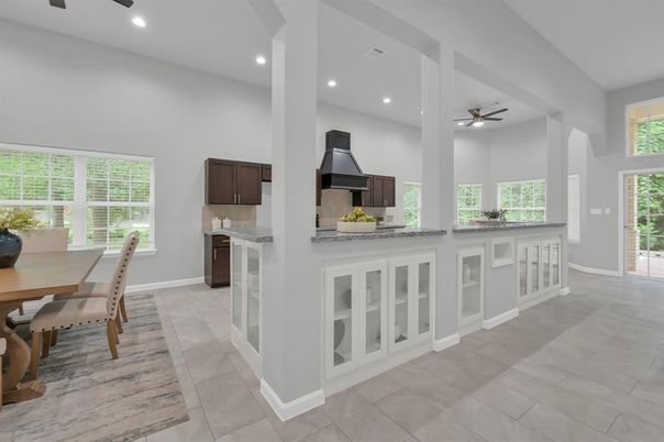 Dining room, Interior, Kitchen, Recessed Lighting