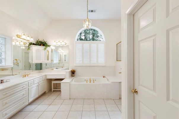 Bathroom, Dual Sink Vanities, Interior, Pendant Lights
