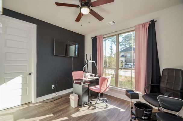 Home Office, Interior, Wood Texture Flooring