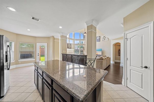 Interior, Kitchen, Living room, Recessed Lighting, Wood Texture Flooring
