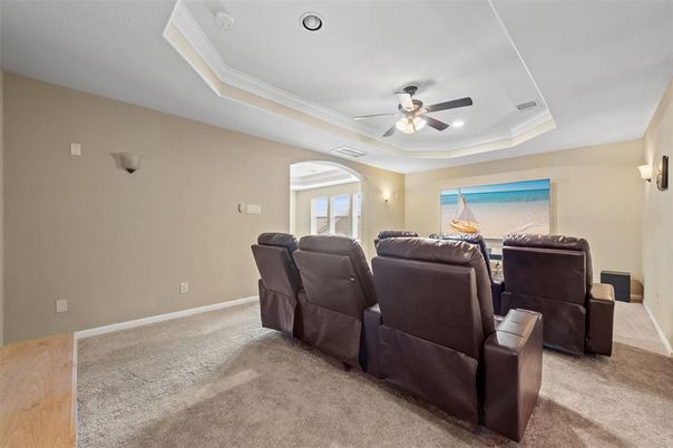 Home Theatre Room, Interior, Recessed Lighting, Theatre Room