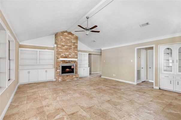 Empty room, Fireplace, Interior