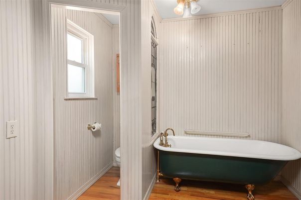 Bathroom, Free Standing Baths, Interior, Wood Texture Flooring