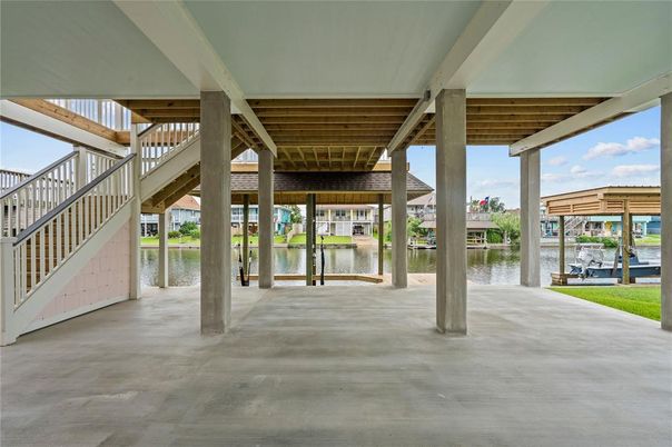 Exterior, Water, Wooden Beams