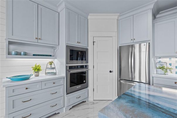 Interior, Kitchen, Marble, Stainless Steel Appliances