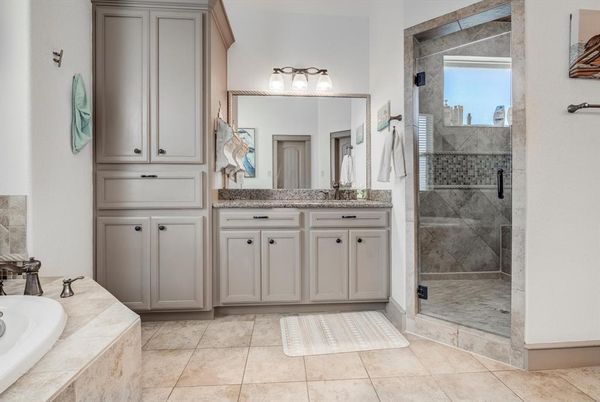 Bathroom, Dual Sink Vanities, Glass Shower, Interior