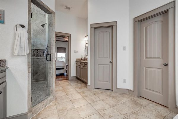 Bathroom, Dual Sink Vanities, Glass Shower, Interior