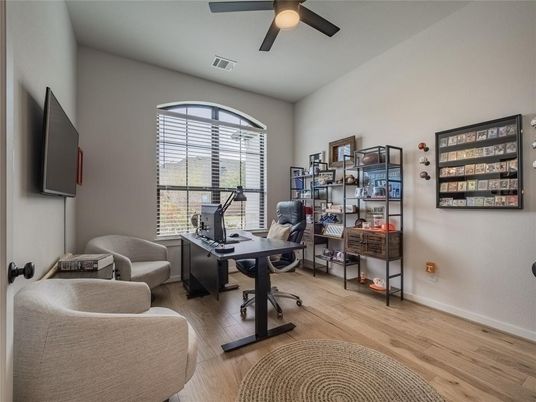 Home Office, Interior, Wood Texture Flooring
