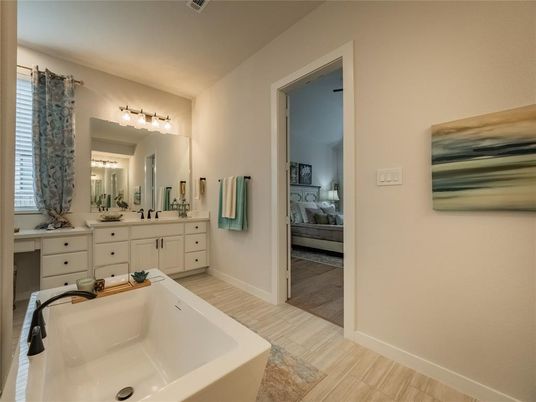 Bathroom, Bedroom, Dual Sink Vanities, Interior, Wood Texture Flooring