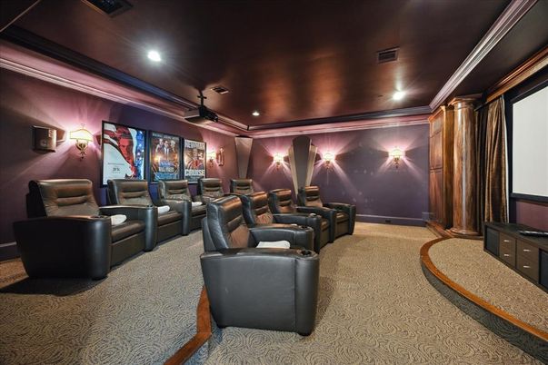 Home Theatre Room, Interior, Projection Screen, Recessed Lighting, Theatre Room