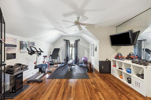 Fitness Equipment, Interior, Wood Texture Flooring