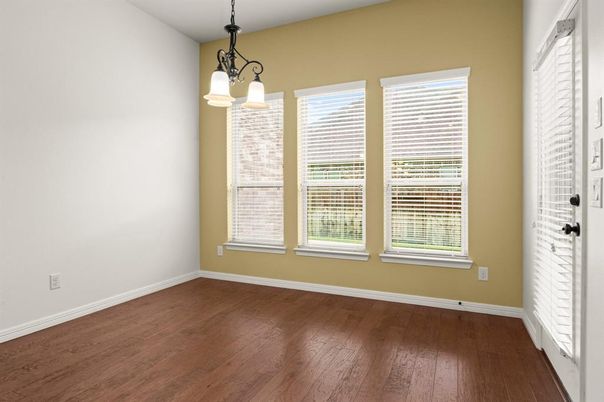 Empty room, Interior, Pendant Lights, Wood Texture Flooring