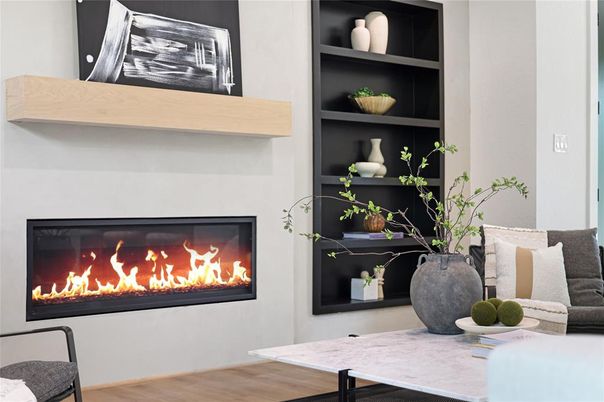 Fireplace, Interior, Wood Texture Flooring
