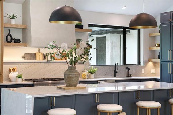 Interior, Kitchen, Pendant Lights, Recessed Lighting, Stainless Steel Appliances