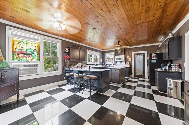 Dining room, Interior, Wooden Ceilings