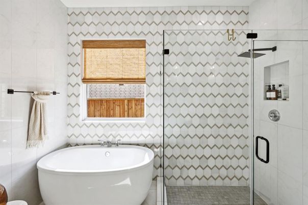 Bathroom, Free Standing Baths, Glass Shower, Interior