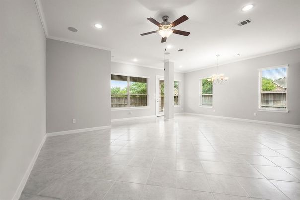 Chandelier, Empty room, Interior, Recessed Lighting