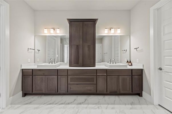Bathroom, Dual Sink Vanities, Interior, Marble