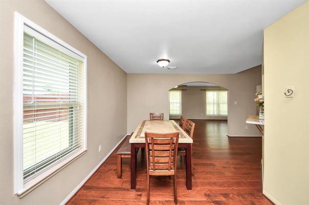 Dining room, Interior, Wood Texture Flooring