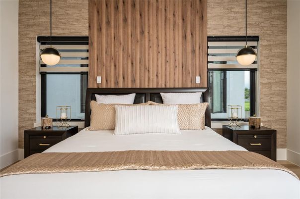 Bedroom, Interior, Pendant Lights