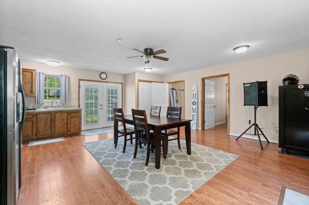 Dining room, Interior, Wood Texture Flooring