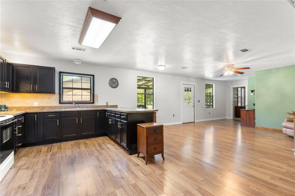 Interior, Kitchen, Wood Texture Flooring