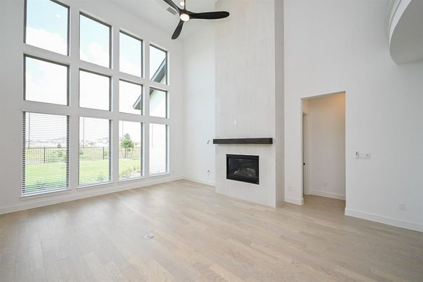 Empty room, Fireplace, Interior, Wood Texture Flooring
